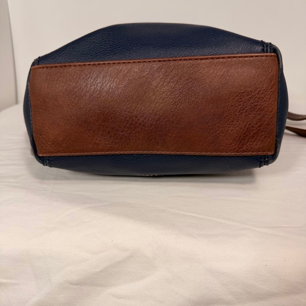 The Sak Ashland Crossbody Navy Hobo Shoulder Bag Leather Purse Distressed Worn - Picture 5 of 13